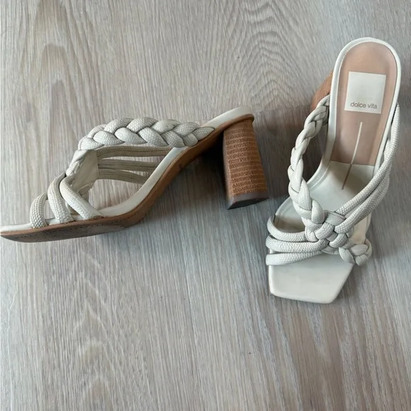 Dolce Vita Women's Cream Braided Sandals - Picture 2 of 3